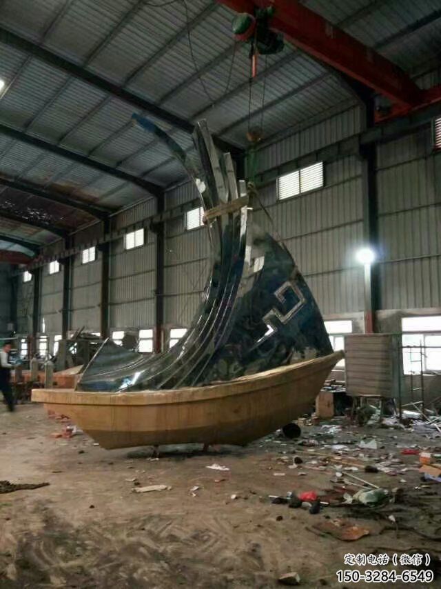 戶外揚帆雕塑 噴漆風帆雕塑 抽象遠航雕塑 戶外揚帆雕塑 噴漆風帆雕塑 抽象遠航雕塑