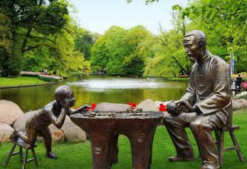 公園下象棋雕塑 戶外雕塑 抽象民俗雕塑