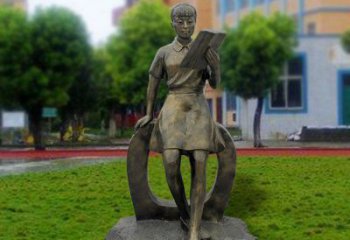 戶外看書雕塑 噴漆人物雕塑 抽象學生雕塑