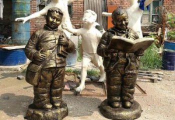 室內(nèi)看書(shū)雕塑 仿真人物雕塑 大型學(xué)生雕塑