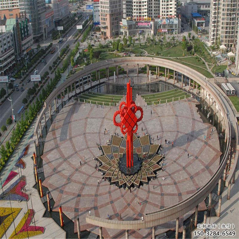 大型中國結雕塑 歐式步行街雕塑 彩繪文化雕塑 大型中國結雕塑 歐式步行街雕塑 彩繪文化雕塑