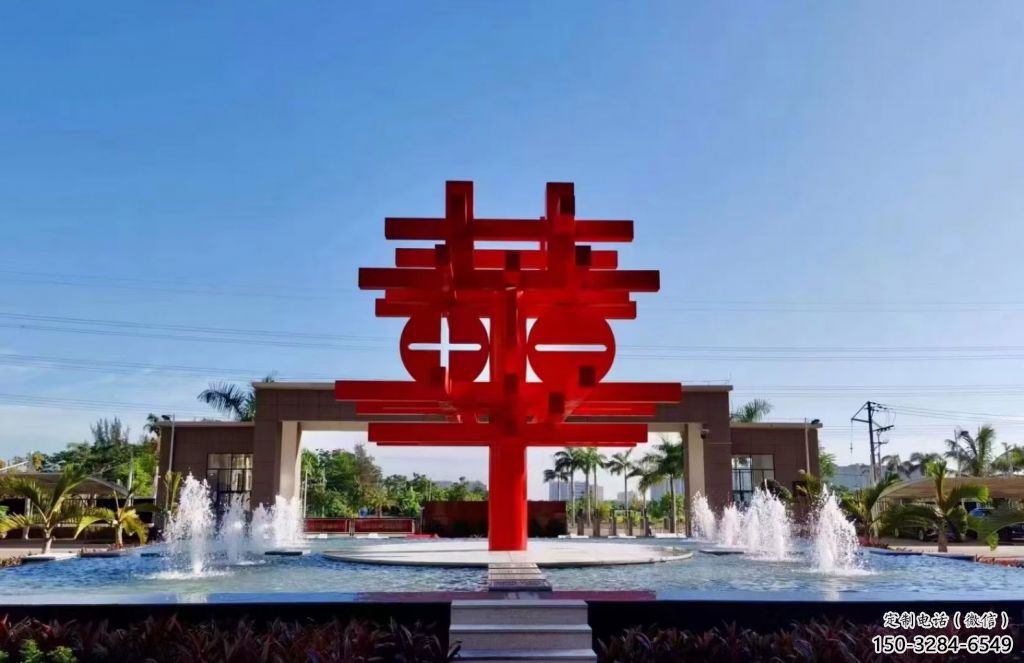 鍛造中國結雕塑 懸空餐飲店雕塑 戶外文化雕塑 鍛造中國結雕塑 懸空餐飲店雕塑 戶外文化雕塑