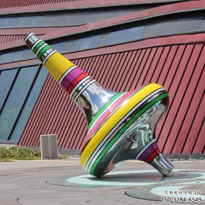 商業(yè)街陀螺雕塑 烤漆雕塑 彩繪地標(biāo)雕塑 商業(yè)街陀螺雕塑 烤漆雕塑 彩繪地標(biāo)雕塑