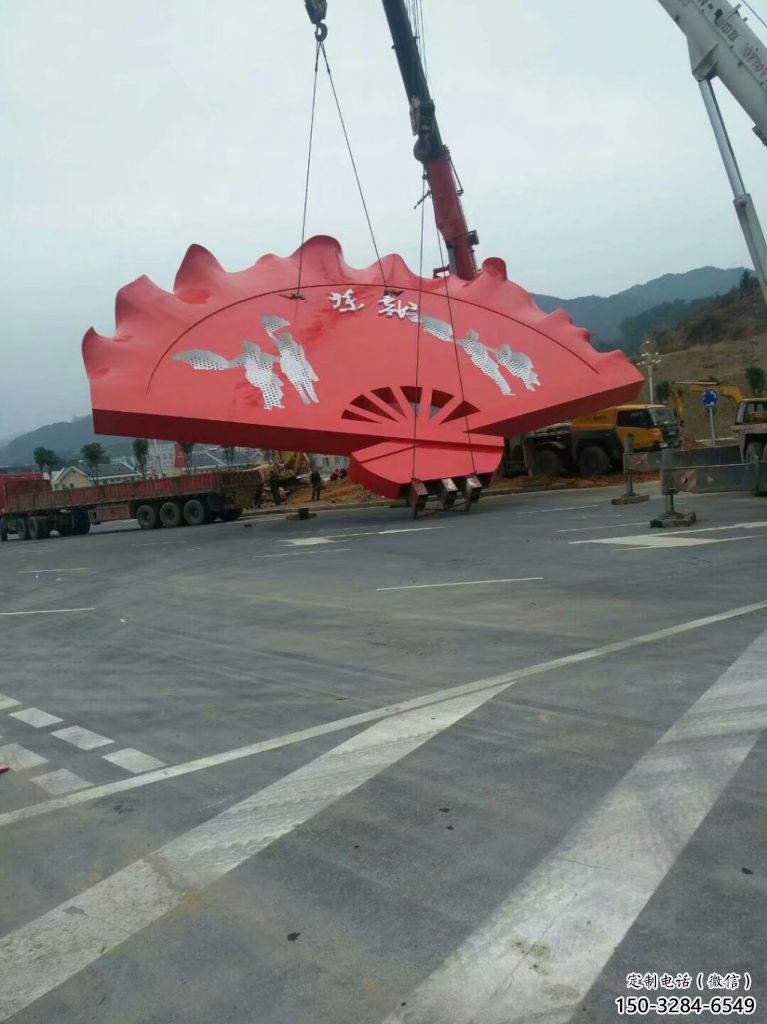 花邊扇子雕塑,廣場不銹鋼雕塑 花邊扇子雕塑,廣場不銹鋼雕塑