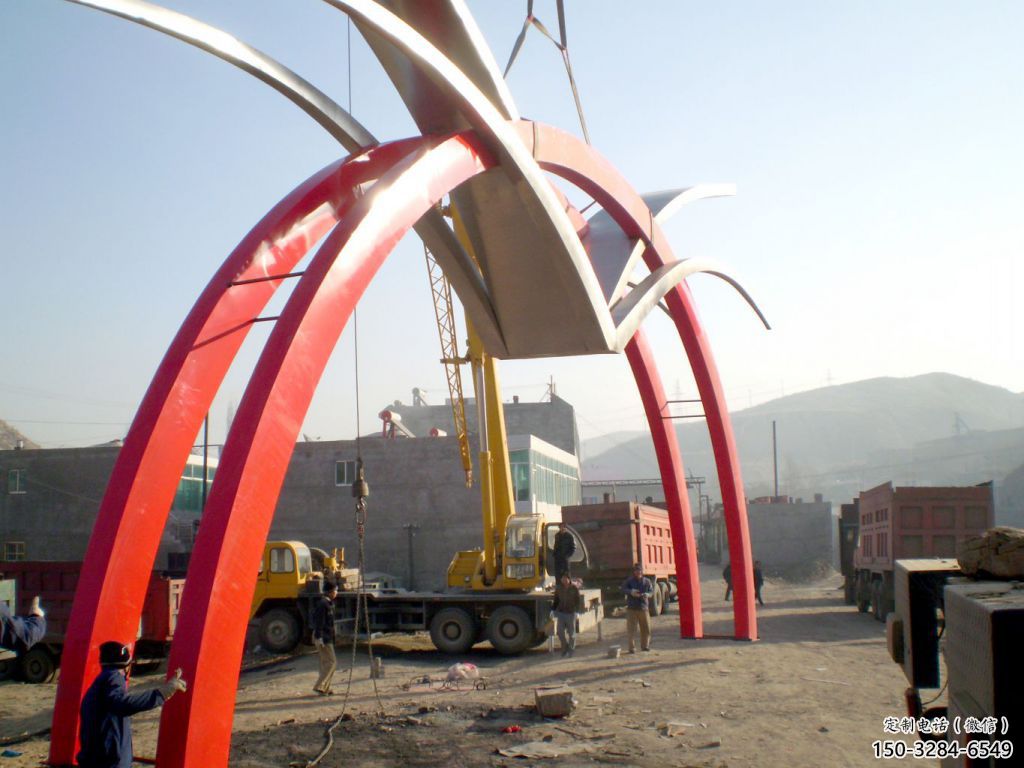 街頭大門雕塑 大型別墅區雕塑 鋼管拱門雕塑 街頭大門雕塑 大型別墅區雕塑 鋼管拱門雕塑