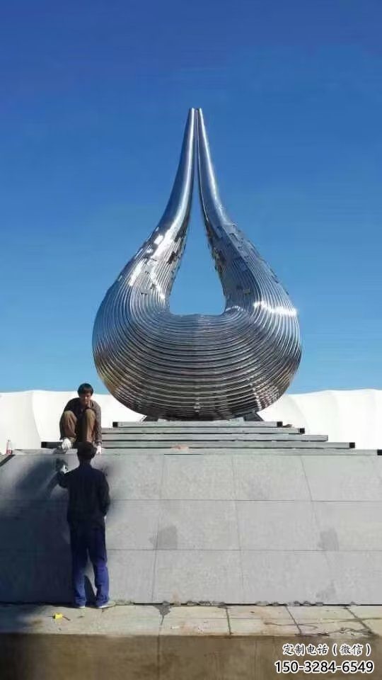 戶外水珠雕塑 噴漆淚滴雕塑 燈光雕塑 戶外水珠雕塑 噴漆淚滴雕塑 燈光雕塑