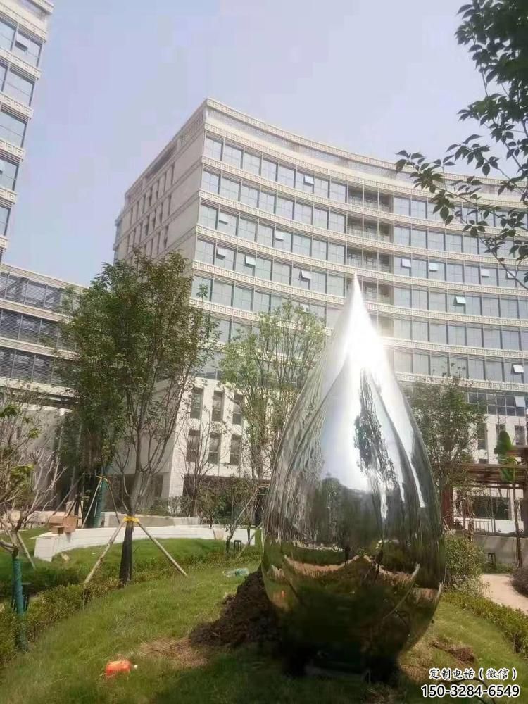 街頭水珠雕塑 大型別墅區雕塑 鋼管雕塑