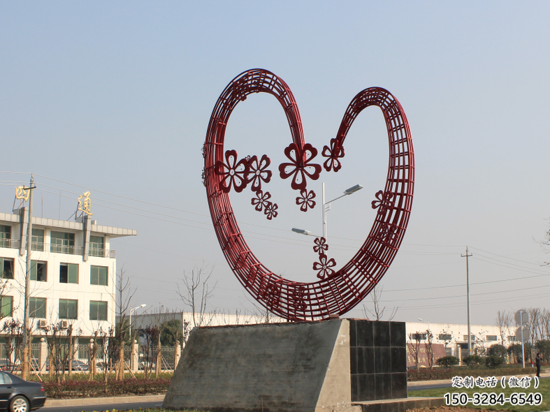彩繪愛心雕塑 電鍍現代雕塑 公園雕塑 彩繪愛心雕塑 電鍍現代雕塑 公園雕塑