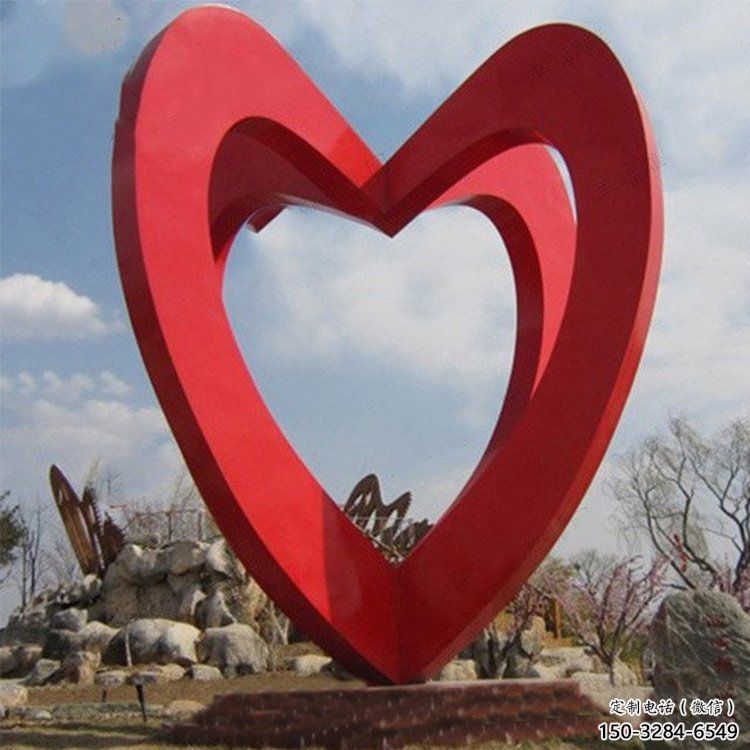 廣場心形雕塑 抽象桃心雕塑 烤漆愛情雕塑 廣場心形雕塑 抽象桃心雕塑 烤漆愛情雕塑