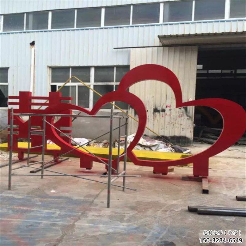 住宅小區雙心雕塑 啞光桃心雕塑 公園心心相印雕塑 住宅小區雙心雕塑 啞光桃心雕塑 公園心心相印雕塑
