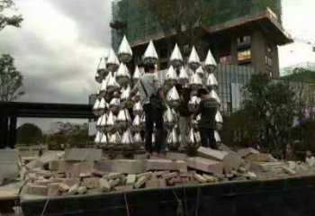 房地產(chǎn)水珠雕塑 剪影淚滴雕塑 鍛造雕塑