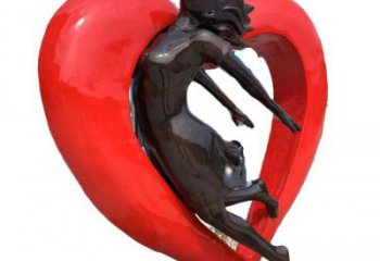 步行街愛心雕塑 游樂場愛情雕塑 鑄造雕塑