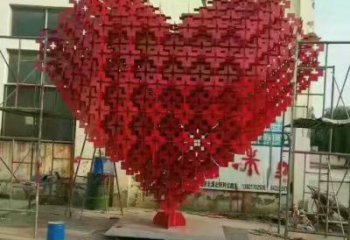 草地心形雕塑 現代校園雕塑 大型愛情雕塑