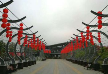 景觀燈籠雕塑 剪影雕塑 商業(yè)街雕塑