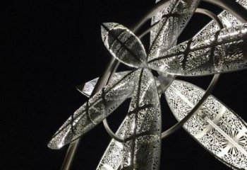 廣場風車雕塑 抽象風動雕塑 烤漆旋轉雕塑