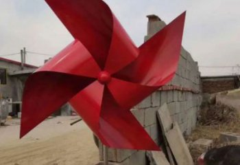 水景風車雕塑 彩繪剪紙旋轉雕塑 現代旋轉雕塑