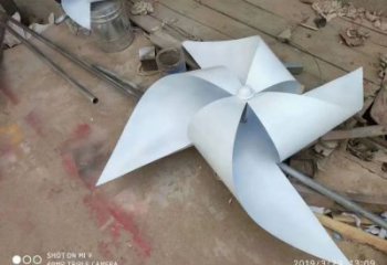 庭院風車雕塑 公園旋轉雕塑 鍛造旋轉雕塑