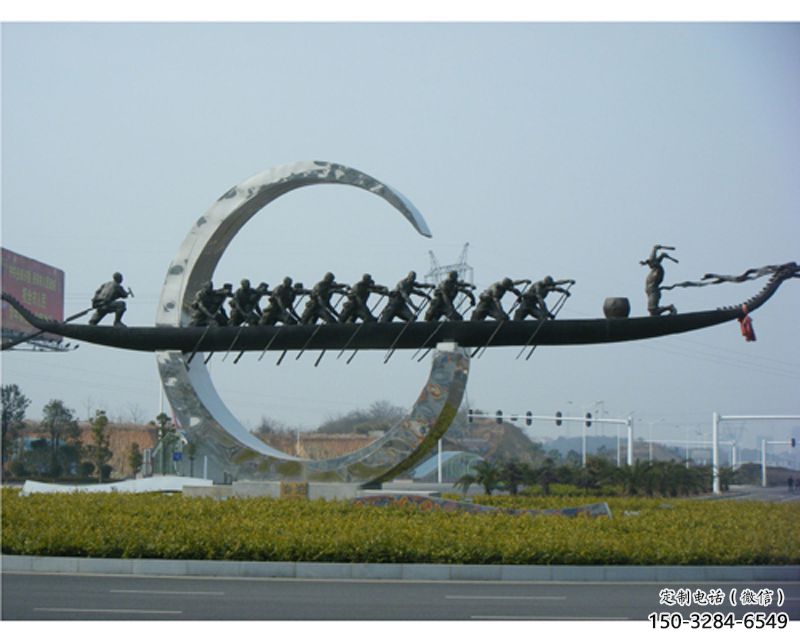 草地月牙雕塑 現代校園月亮牙雕塑 大型雕塑