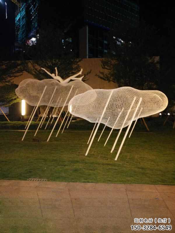大型商場(chǎng)云彩雕塑 仿真云團(tuán)雕塑 鏡面祥云雕塑