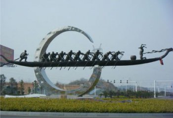 草地月牙雕塑 現(xiàn)代校園月亮牙雕塑 大型雕塑