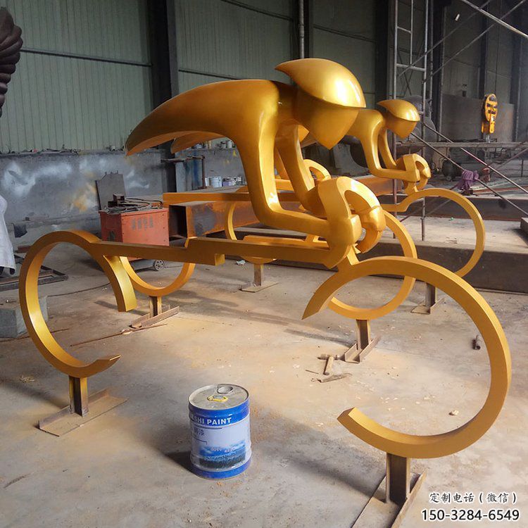 商業街自行車雕塑 烤漆運動員雕塑 彩繪體育雕塑 商業街自行車雕塑 烤漆運動員雕塑 彩繪體育雕塑