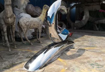 別墅區(qū)磁鐵雕塑 大型雕塑 剪影u型雕塑