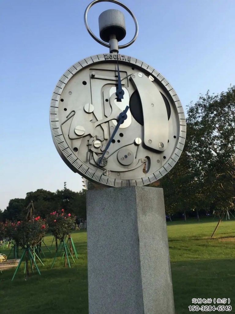創意鐘表雕塑 啞光時鐘雕塑 公園雕塑 創意鐘表雕塑 啞光時鐘雕塑 公園雕塑
