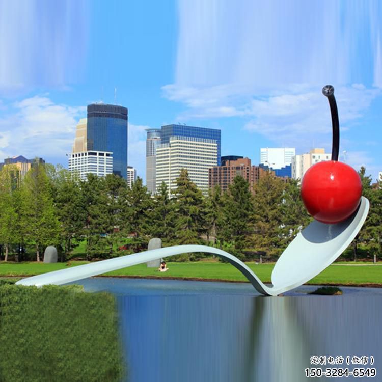 廣場湯匙雕塑 抽象勺子雕塑 烤漆雕塑 廣場湯匙雕塑 抽象勺子雕塑 烤漆雕塑