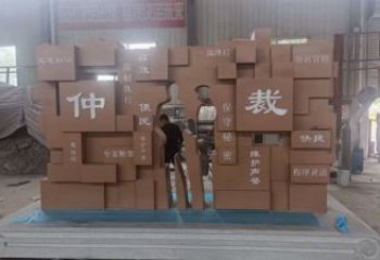 公園書簡雕塑 戶外書雕塑 抽象標(biāo)識雕塑