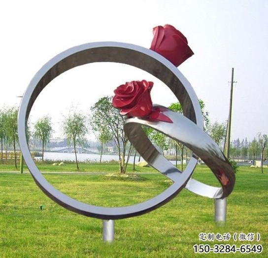 拉絲指環雕塑 鏤空創意戒指環雕塑 別墅區戒指環雕塑 拉絲指環雕塑 鏤空創意戒指環雕塑 別墅區戒指環雕塑