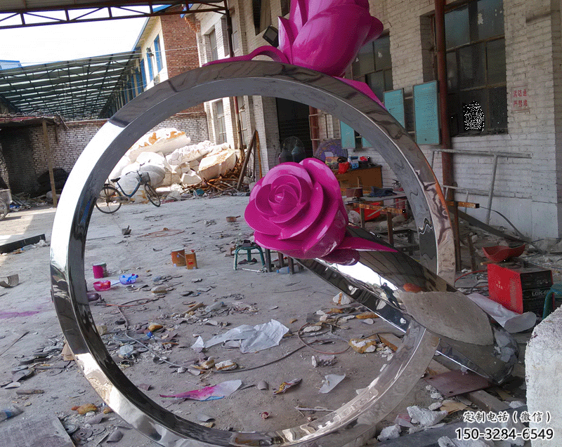 指環雕塑 歐式步行街標識雕塑 大型戒指環雕塑 指環雕塑 歐式步行街標識雕塑 大型戒指環雕塑