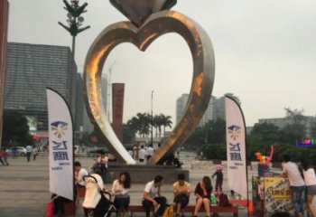 指環雕塑 標識校園戒指環雕塑 商業街標識雕塑