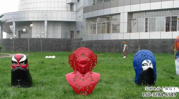 大型臉譜雕塑 歐式步行街擺件 彩繪雕塑 大型臉譜雕塑 歐式步行街擺件 彩繪雕塑