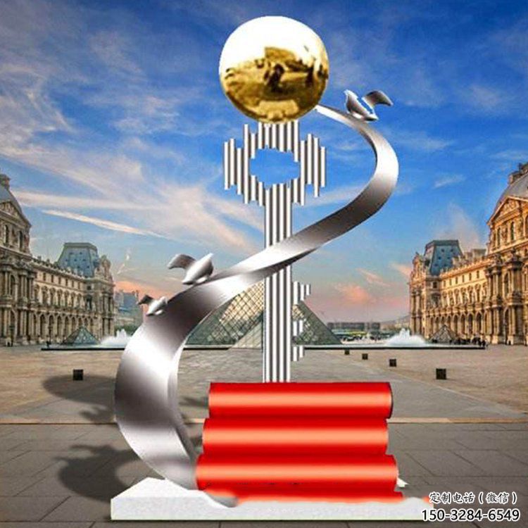 烤漆鑰匙雕塑 鋼管雕塑 室內金鑰匙雕塑 烤漆鑰匙雕塑 鋼管雕塑 室內金鑰匙雕塑