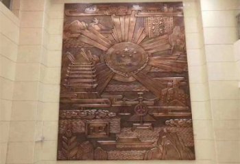 步行街校徽雕塑 游樂場浮雕雕塑 鑄造景墻雕塑