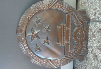 現代校徽雕塑 大型別墅區浮雕雕塑 彩繪景墻雕塑