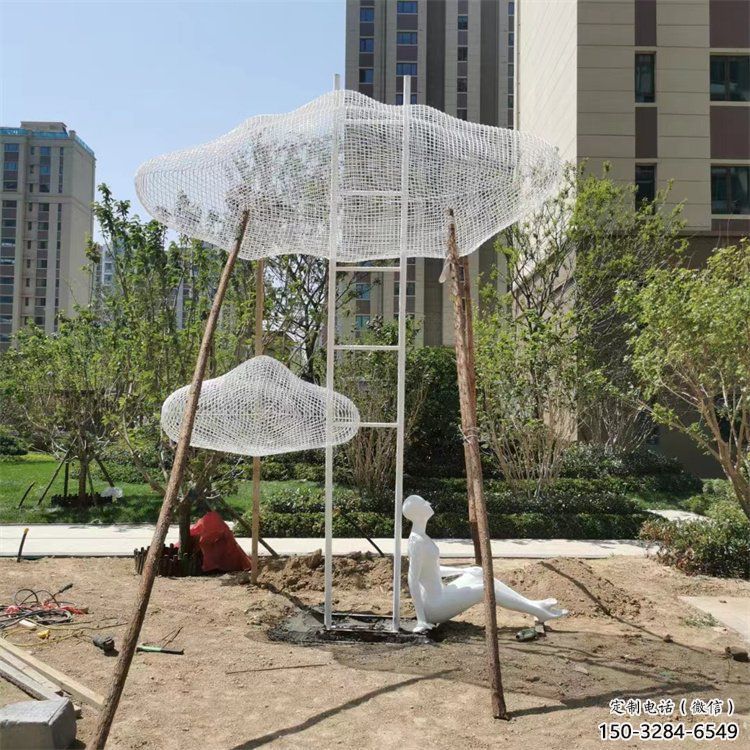 切面云梯雕塑 燈光庭院云朵雕塑 校園梯子雕塑 切面云梯雕塑 燈光庭院云朵雕塑 校園梯子雕塑