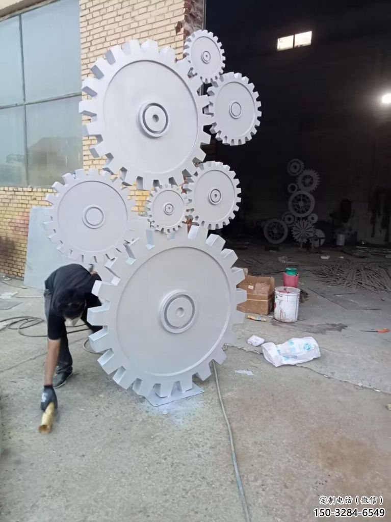 抽象齒輪雕塑 啞光工業雕塑 室內機械雕塑 抽象齒輪雕塑 啞光工業雕塑 室內機械雕塑