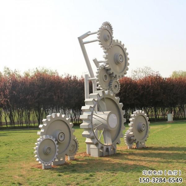 異形齒輪雕塑 現代校園機械雕塑 校園工業雕塑