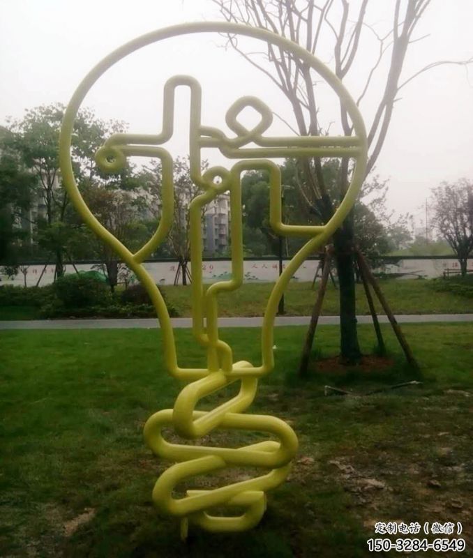 鋼管燈泡雕塑 異形噴水燈具主題 農村電燈泡雕塑 鋼管燈泡雕塑 異形噴水燈具主題 農村電燈泡雕塑