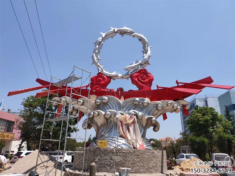 鏡面龍舟雕塑 烤漆大型競賽雕塑 彩繪劃槳雕塑 鏡面龍舟雕塑 烤漆大型競賽雕塑 彩繪劃槳雕塑