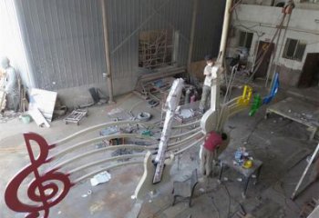 樂譜雕塑 歐式步行街符號雕塑 大型音樂雕塑