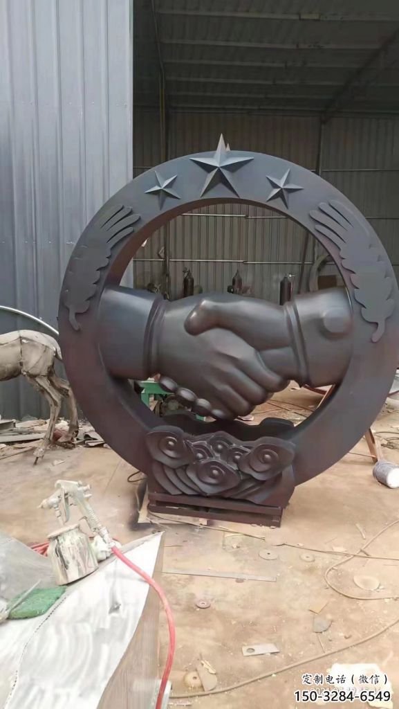 抽象握手雕塑 啞光雕塑 室內誠信雕塑 抽象握手雕塑 啞光雕塑 室內誠信雕塑