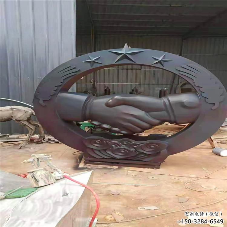 公園握手雕塑 鏡面公園雕塑 標志誠信雕塑 公園握手雕塑 鏡面公園雕塑 標志誠信雕塑