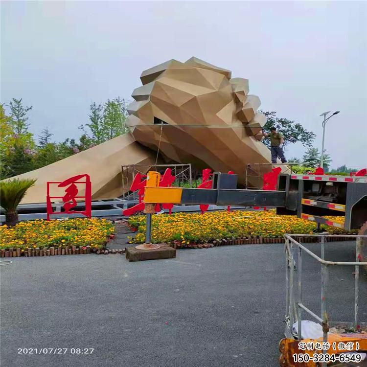 幾何握手雕塑 發光公園誠信雕塑 大門口雕塑 幾何握手雕塑 發光公園誠信雕塑 大門口雕塑