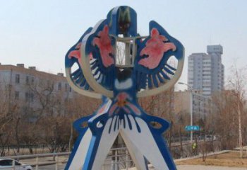 草地風箏雕塑 現代校園景觀雕塑 大型雕塑