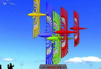 農村風箏雕塑 抽象藝術景觀雕塑 烤漆雕塑