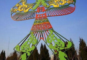 庭院風(fēng)箏雕塑 公園景觀雕塑 鍛造雕塑