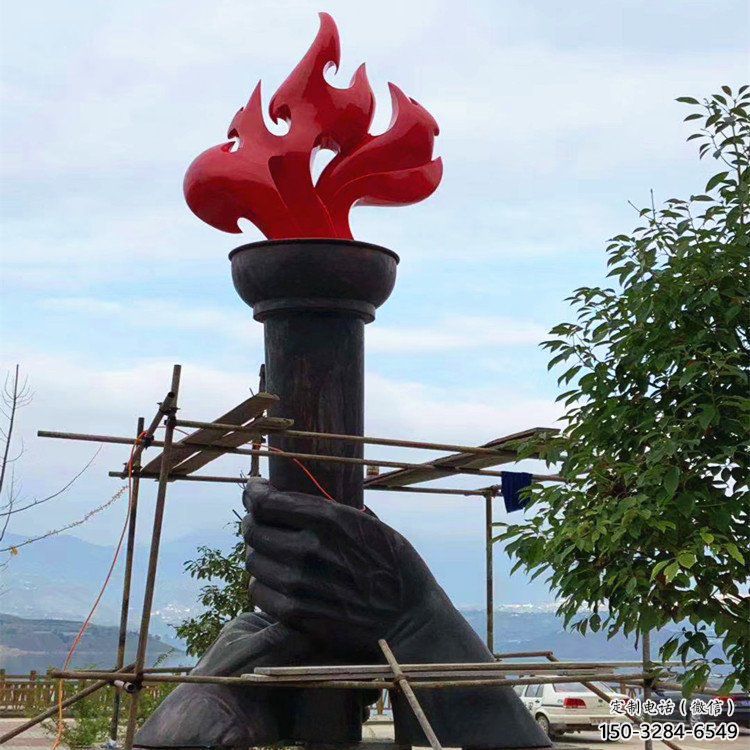 鋼管火把雕塑 異形噴水星火相傳主題 農村篝火雕塑 鋼管火把雕塑 異形噴水星火相傳主題 農村篝火雕塑