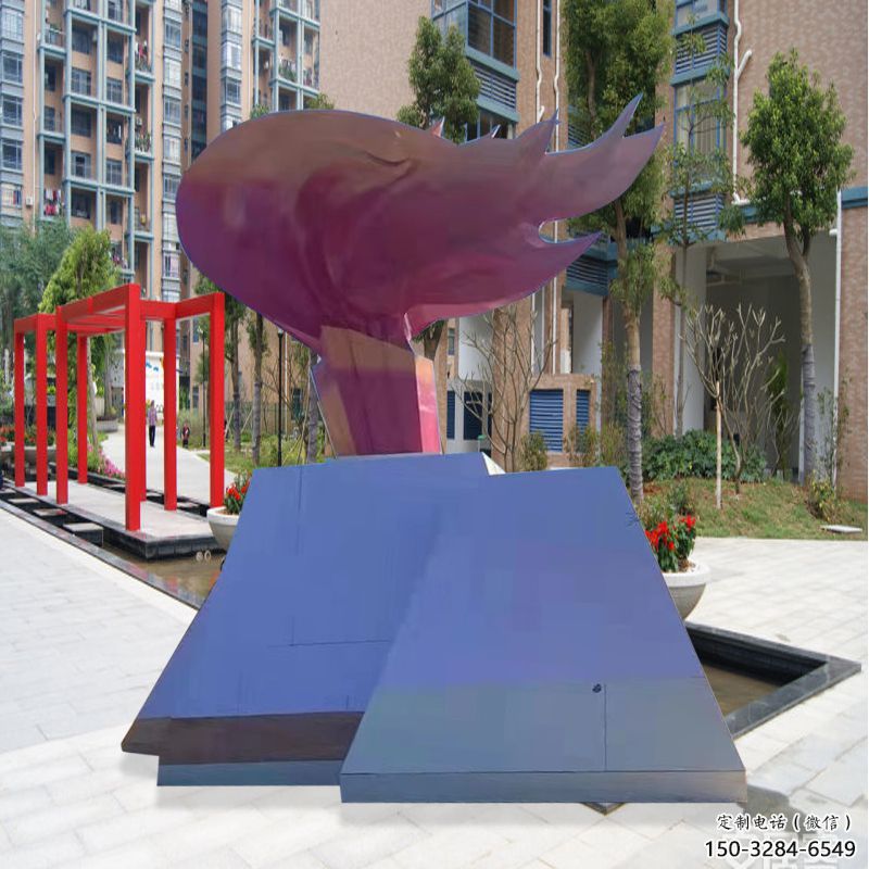 現代火把雕塑 大型別墅區星火相傳主題 彩繪篝火雕塑 現代火把雕塑 大型別墅區星火相傳主題 彩繪篝火雕塑